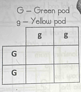 Green pod
9-y ellow pod