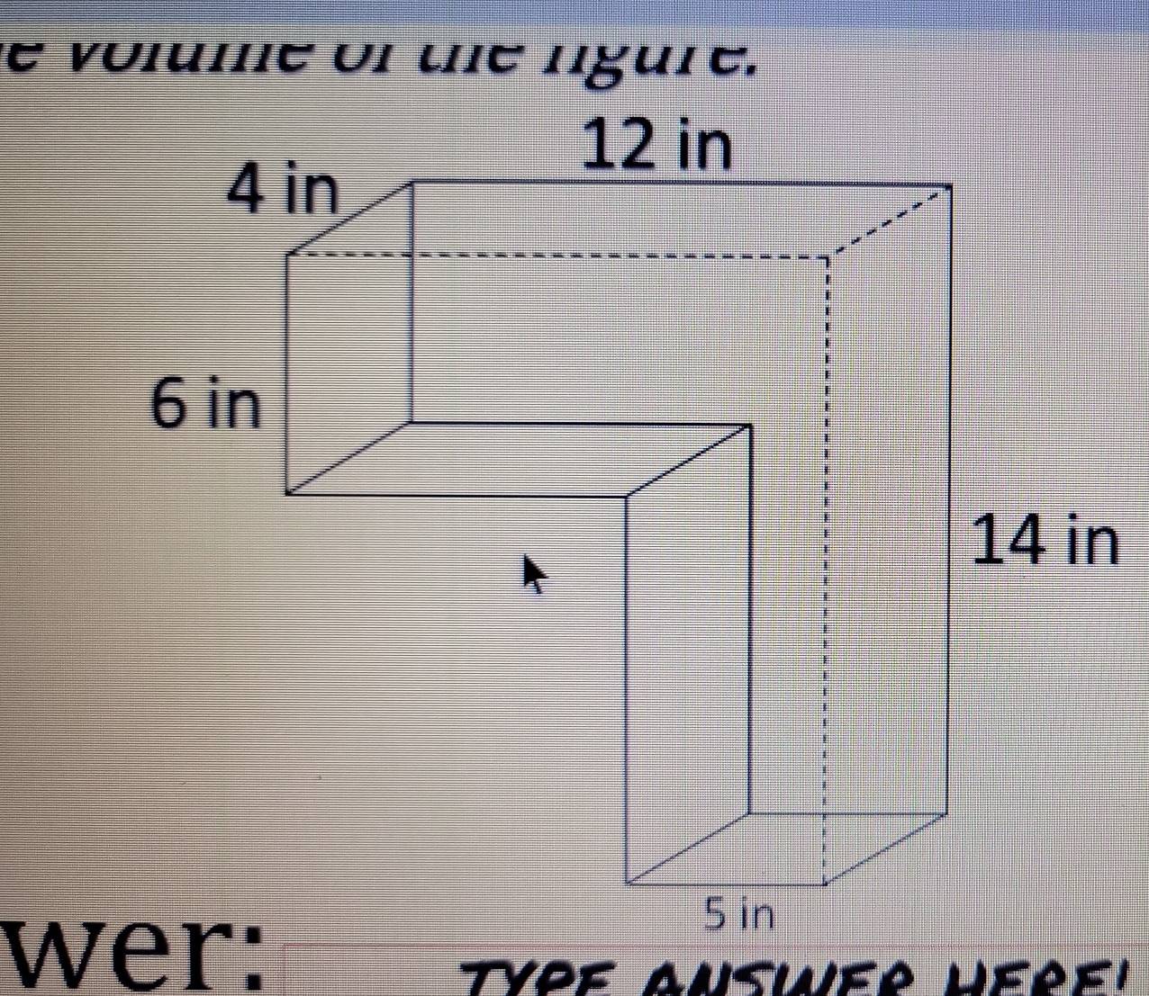 vo lume of te ngure. 
Type Answer Here'