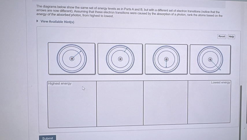 Solved: The diagrams below show the same set of energy levels as in ...