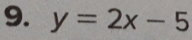 y=2x-5