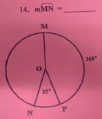 14, mwidehat MN= _
N