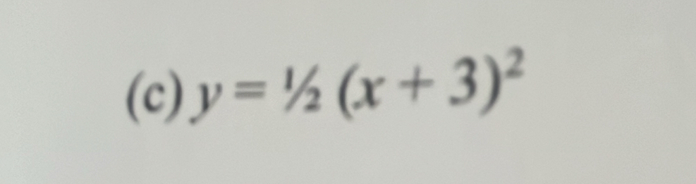 y=1/2(x+3)^2