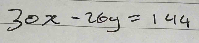 30x-26y=144