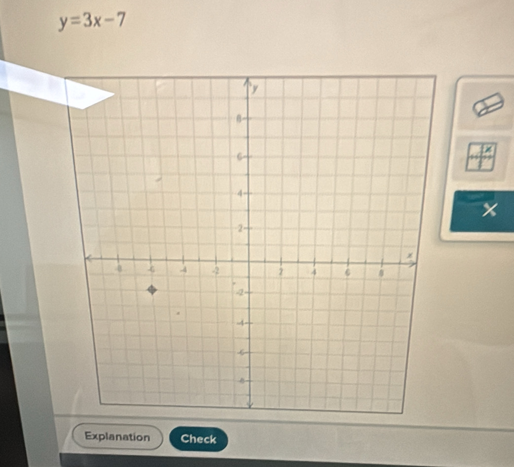 y=3x-7
x
Explanation Check