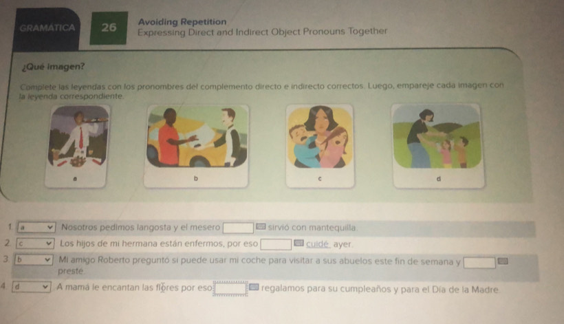 Avoiding Repetition GRAMATICA 26 Expressing Direct and Indirect Object ...