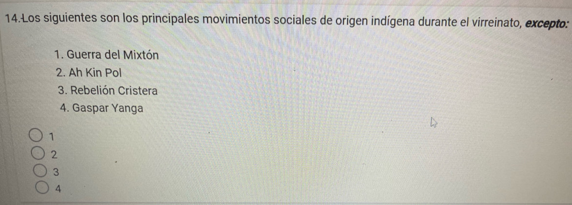 Resuelto:Los siguientes son los principales movimientos sociales de ...