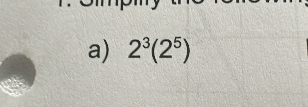 2^3(2^5)