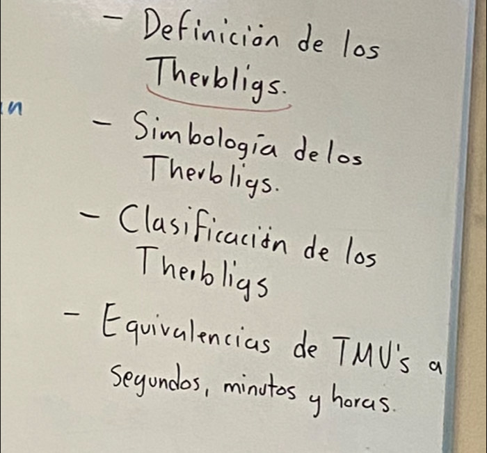 Resuelto:Definicion de los Therbligs. n - Simbologia delos Theybligs ...