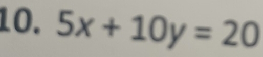 5x+10y=20