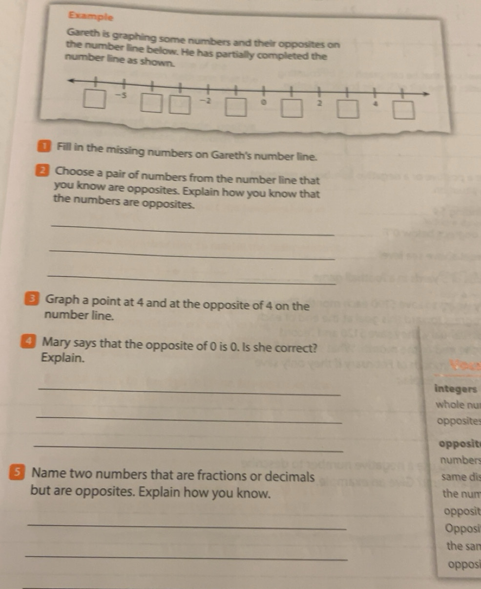 Solved: Example Gareth is graphing some numbers and their opposites on ...