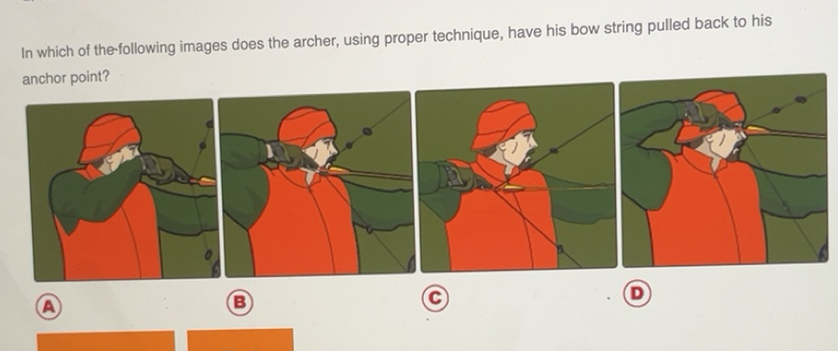 Solved: In which of the following images does the archer, using proper ...