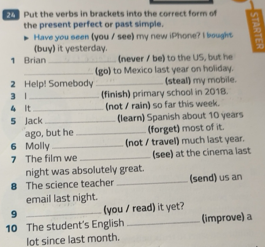 Résolu :Put the verbs in brackets into the correct form of the present ...