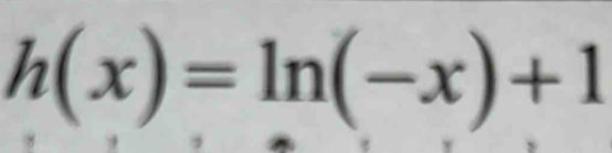 h(x)=ln (-x)+1