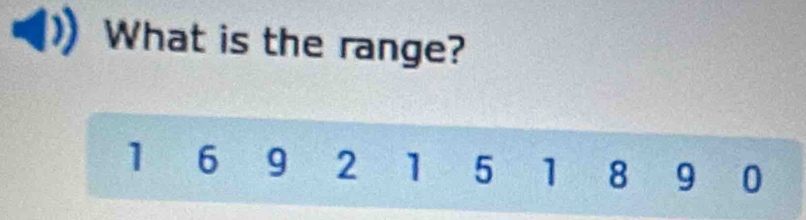 What is the range?
1 6 9 2 1 5 1 8 9 0