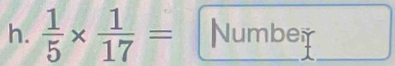  1/5 *  1/17 =Number