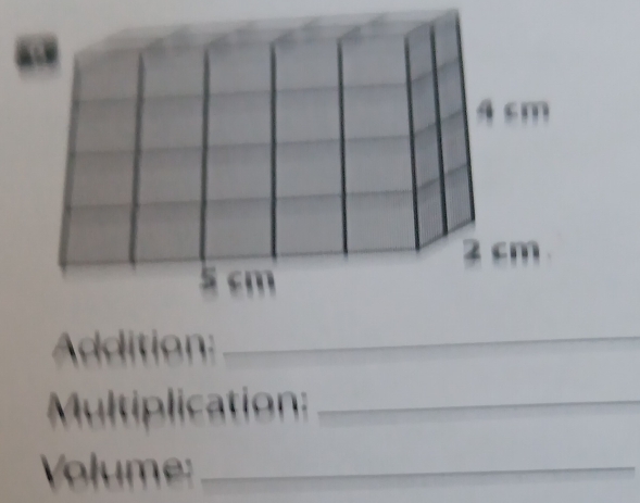 Adition: 
_ 
Multiplication:_ 
Volume:_