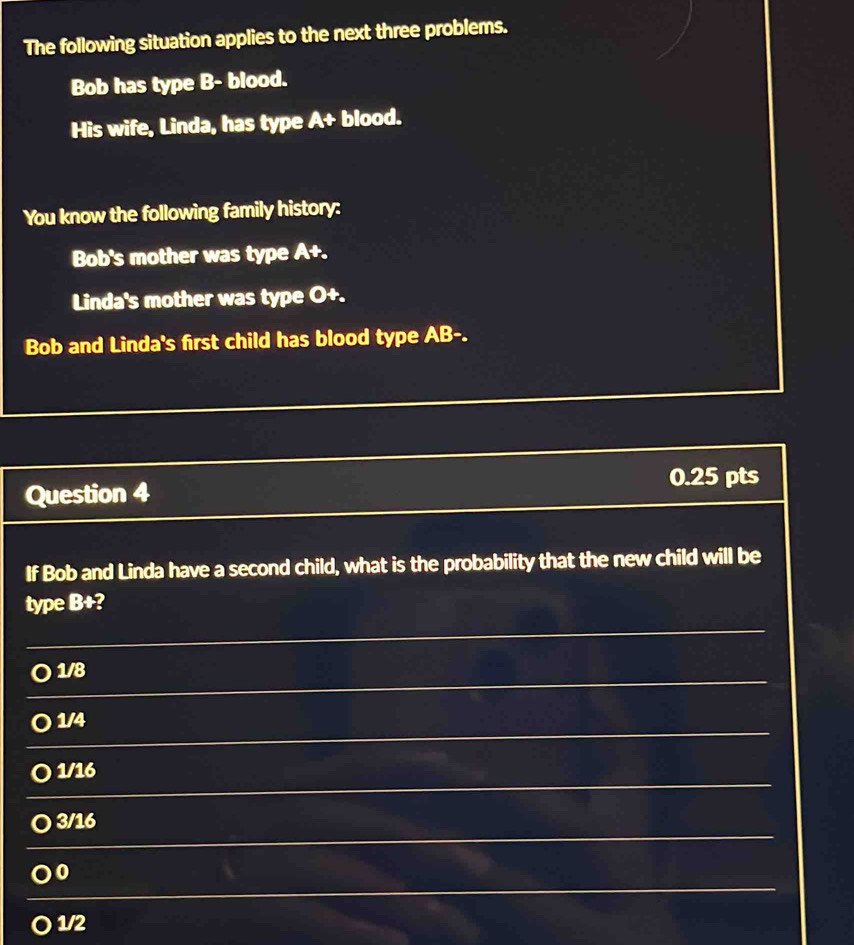 Solved: The following situation applies to the next three problems. Bob ...