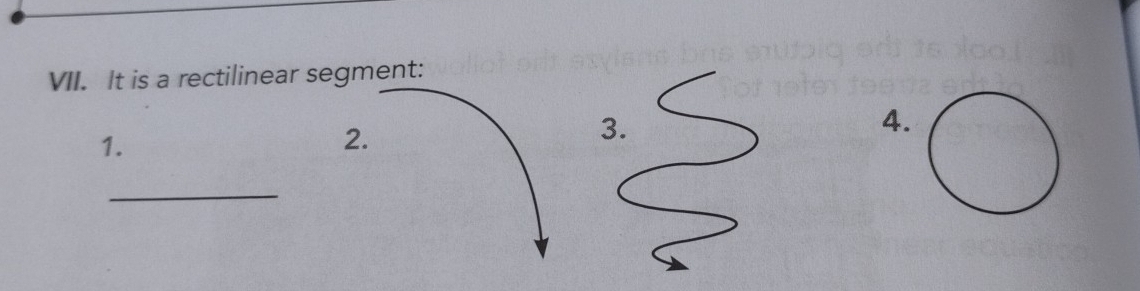 It is a rectilinear segment: 
1. 
2. 
3. 
4. 
_