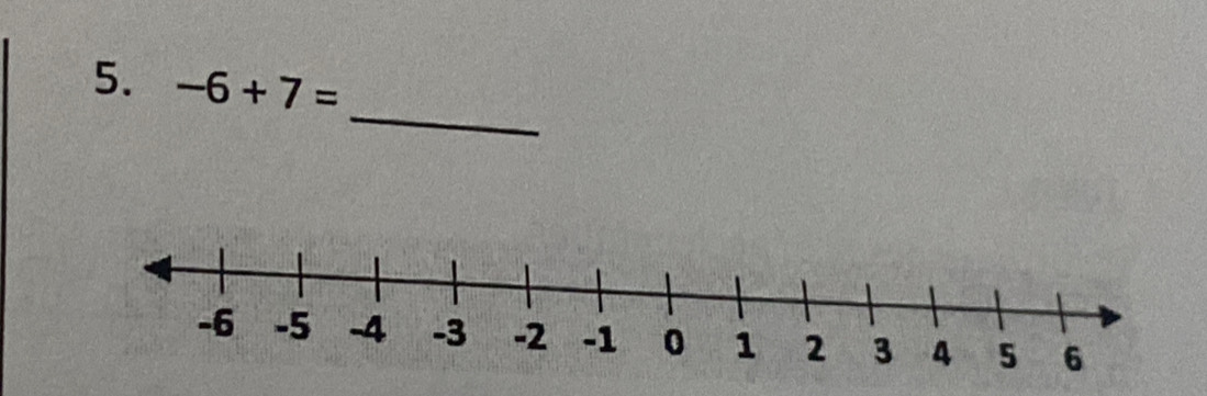 -6+7=
_