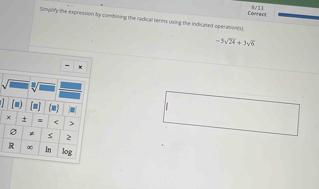 Solved: Simplify the expression by combining the radical terms using ...