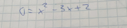 0=x^2-3x+2