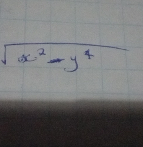 sqrt(x^2-y^4)