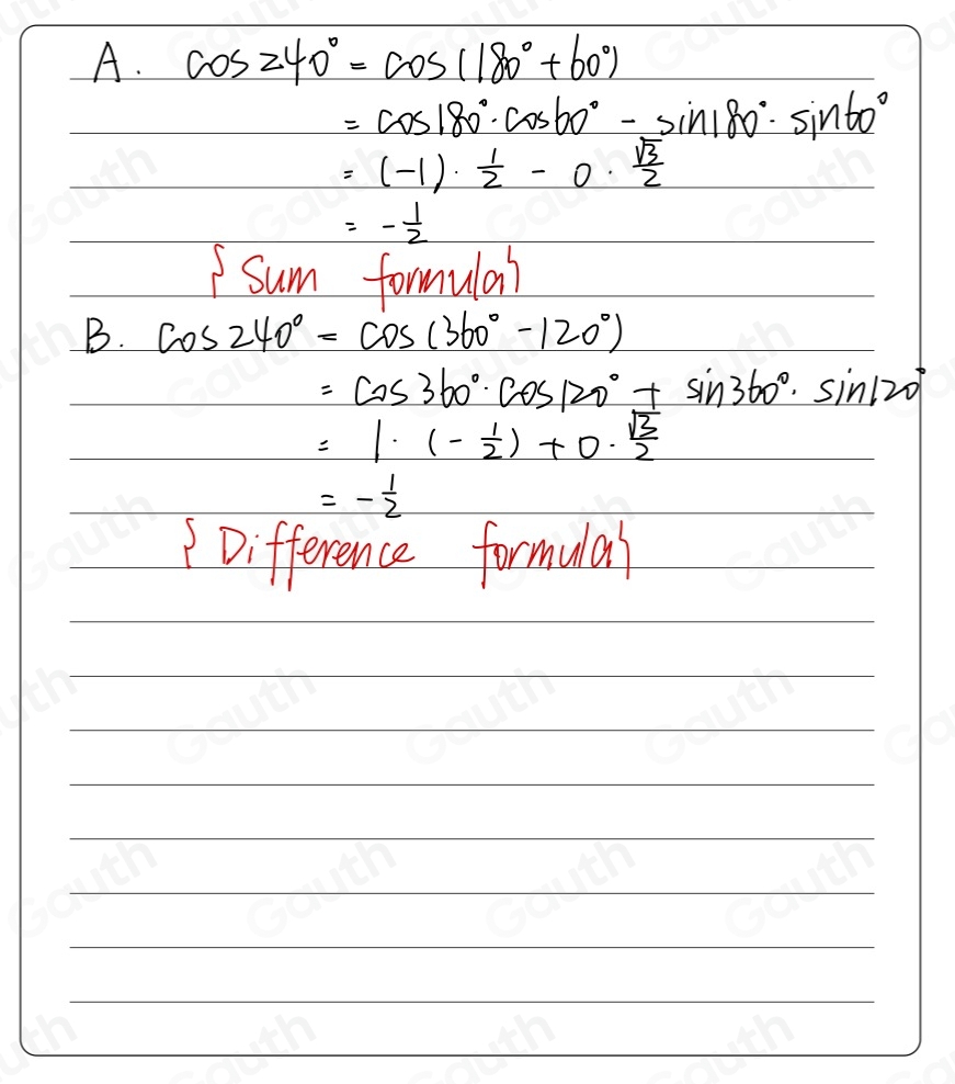 Solved: Although 240° is a special angle on the unit circle, Aiden ...