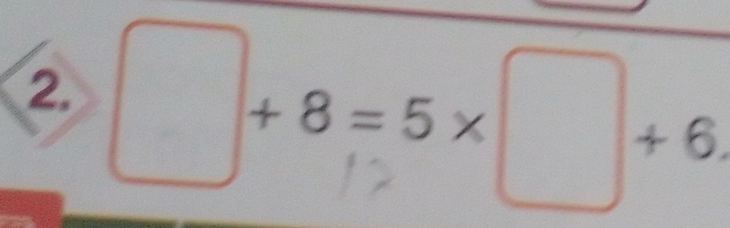 □+8=5×□+0