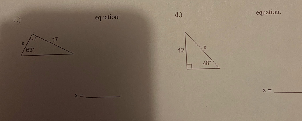 )
c.) equation: equation:
x= _
x= _