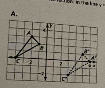 cnection: in the line y=
A.