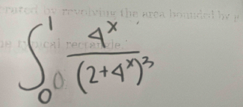 ∈t _0^(1frac 4^x)(2+4^x)^3