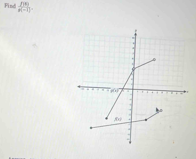 Find  f(6)/g(-1) .