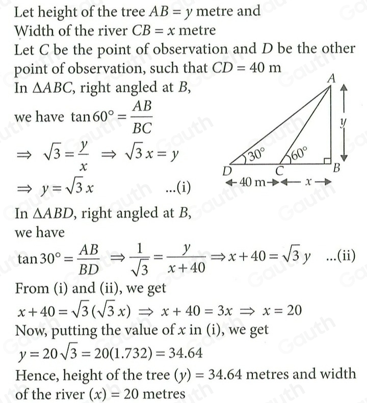 Solved: From the top of a 300-ft cliff, the angle of depression to the ...