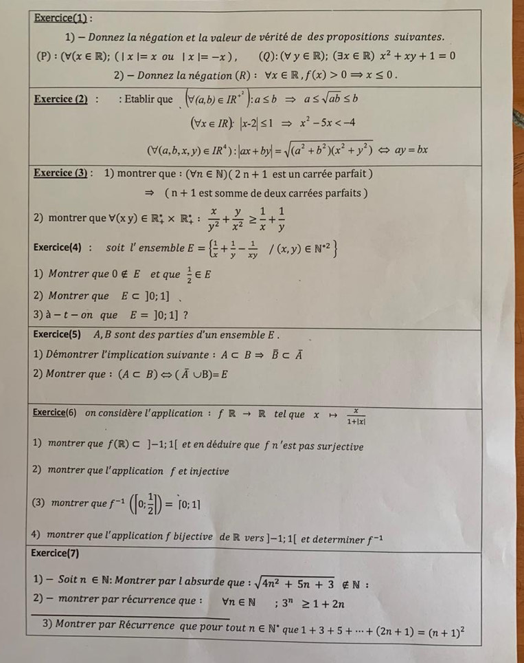 Exercice(1) :
4
E
que 1+3+5+·s +(2n+1)=(n+1)^2