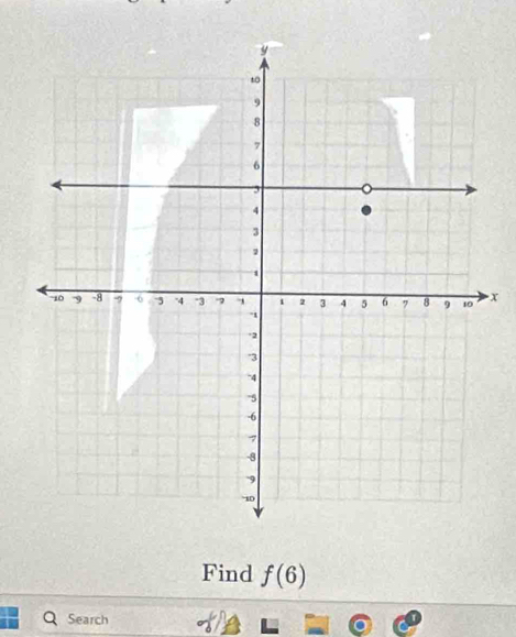 x
Find f(6)
Search