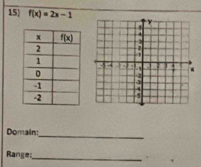 f(x)=2x-1
_
Domain:
Range:
_