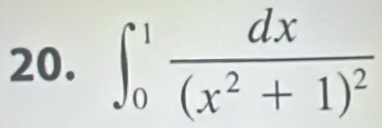 ∈t _0^(1frac dx)(x^2+1)^2