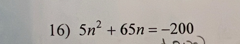 5n^2+65n=-200