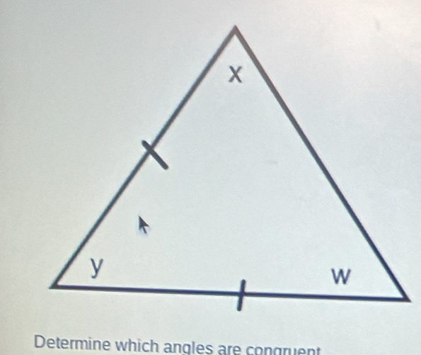 Determine which angles are congruent