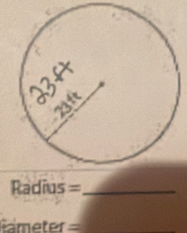 Radius=
Fameter =