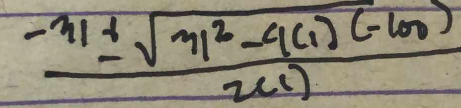  (-31± sqrt(31^2-4(1)(-100)))/2(1) 