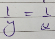  1/y = 1/x 