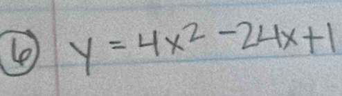 y=4x^2-24x+1