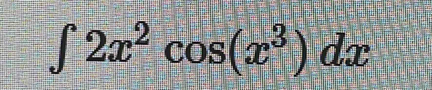 ∈t 2x^2cos (x^3)dx