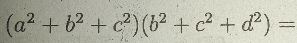 (a^2+b^2+c^2)(b^2+c^2+d^2)=