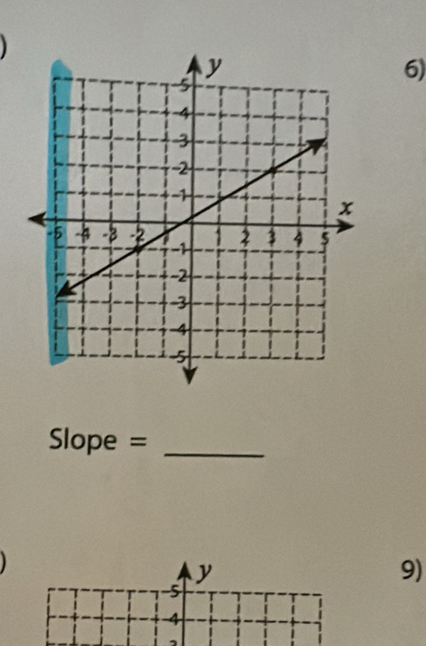 1 
6)
Slope = _ 
) 
,