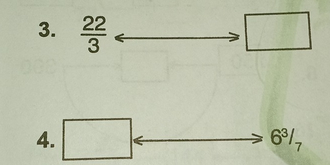  22/3  □ 
4. □.
6^3/_7