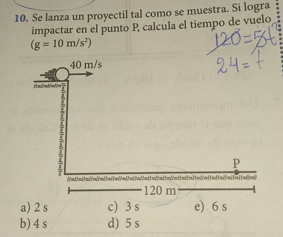 Resuelto:Se lanza un proyectil tal como se muestra. Si logra impactar ...