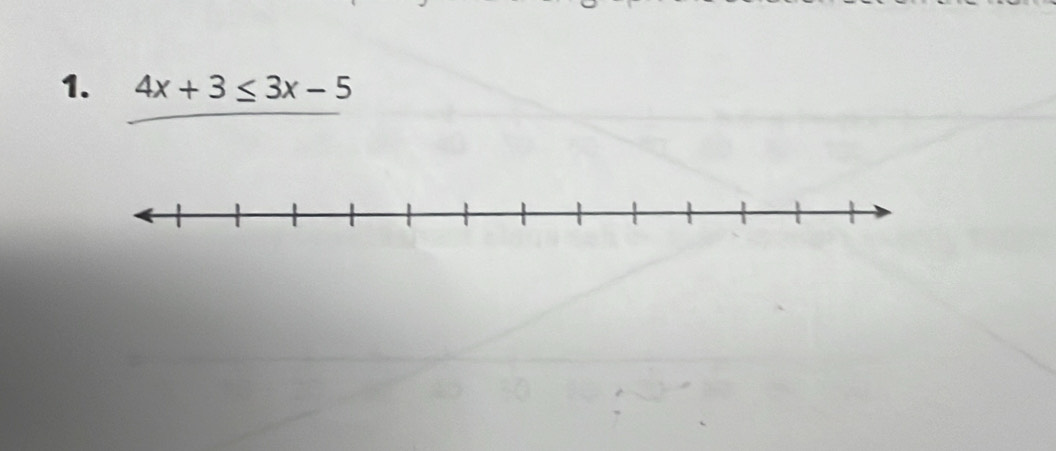 4x+3≤ 3x-5