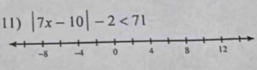 |7x-10|-2<71</tex>
